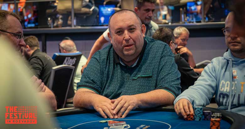 Paul Fisher playing the The Hendon Mob Championship Day 1C at The Festival Weekend Rozvadov