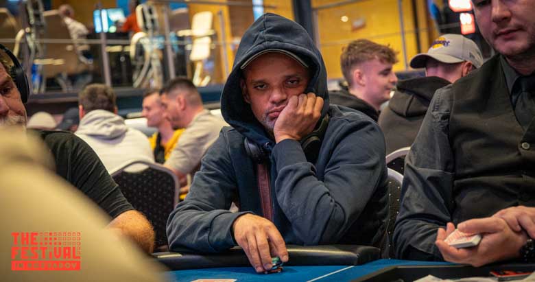 Rogillio Roberto Ricardo Reijme playing the The Hendon Mob Championship Day 1C at The Festival Weekend Rozvadov