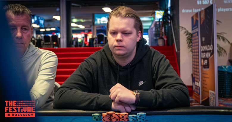 Final Day Albert Mihkel Ulla playing the The Hendon Mob Championship Day 2 at The Festival Weekend Rozvadov