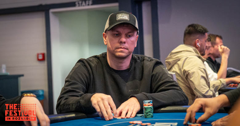 Final Day Dmitri Dudakov playing the The Hendon Mob Championship Day 2 at The Festival Weekend Rozvadov