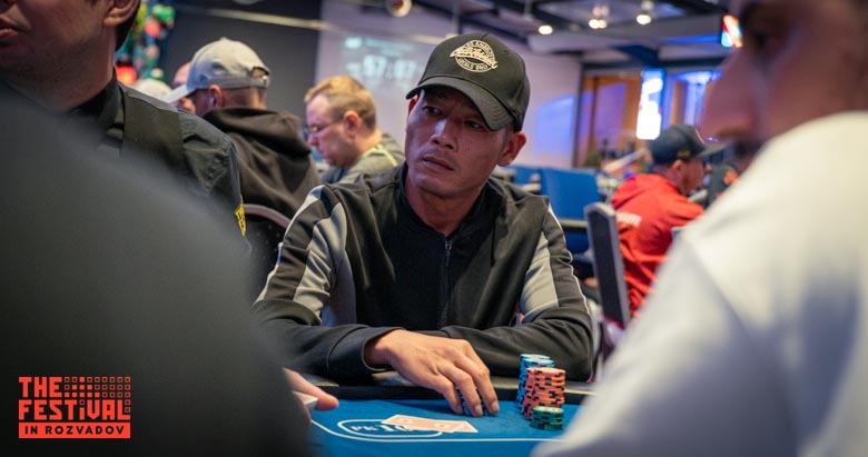 Final Day Hieu Nam Nguyen playing the The Hendon Mob Championship Day 2 at The Festival Weekend Rozvadov