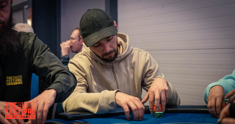 Final Day Kamil Ostaszewski playing the The Hendon Mob Championship Day 2 at The Festival Weekend Rozvadov