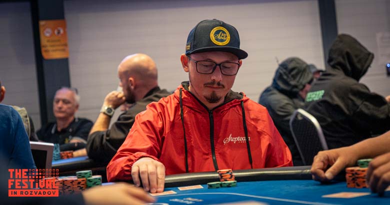 Final Day Leocir Jose Carneiro playing the The Hendon Mob Championship Day 2 at The Festival Weekend Rozvadov
