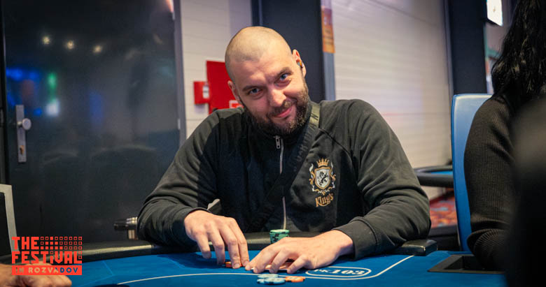Final Day Maciej Lewandowski playing the The Hendon Mob Championship Day 2 at The Festival Weekend Rozvadov