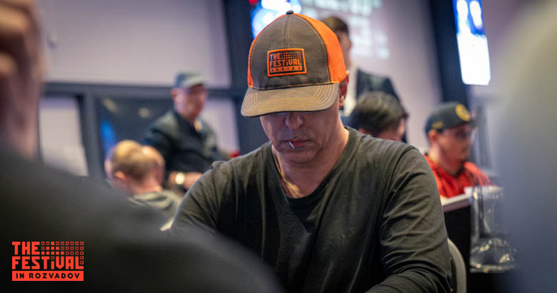 Final Day Payam Ansarian playing the The Hendon Mob Championship Day 2 at The Festival Weekend Rozvadov