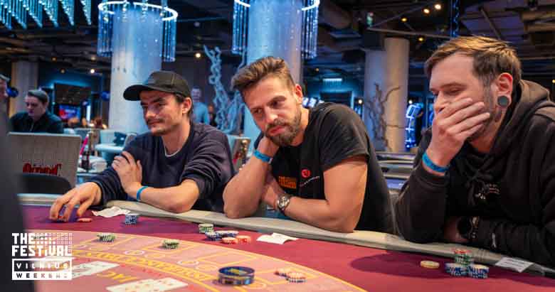 Patrick Matthew Cole playing the Blackjack Tournament Aleksander Krasulin Pljuw Nikita Valts at The Festival Weekend Vilnius
