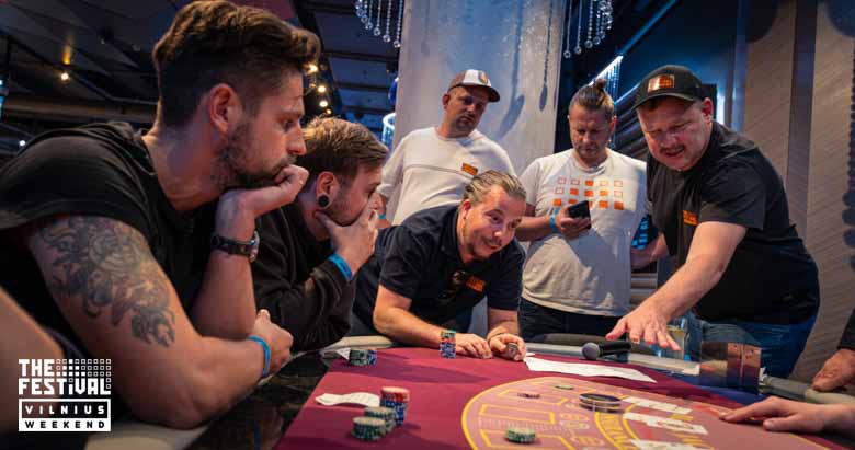Franke Von Zweigbergk playing the Blackjack Tournament Andreas Fredrik Gosta Hoglund Martin at The Festival Weekend Vilnius