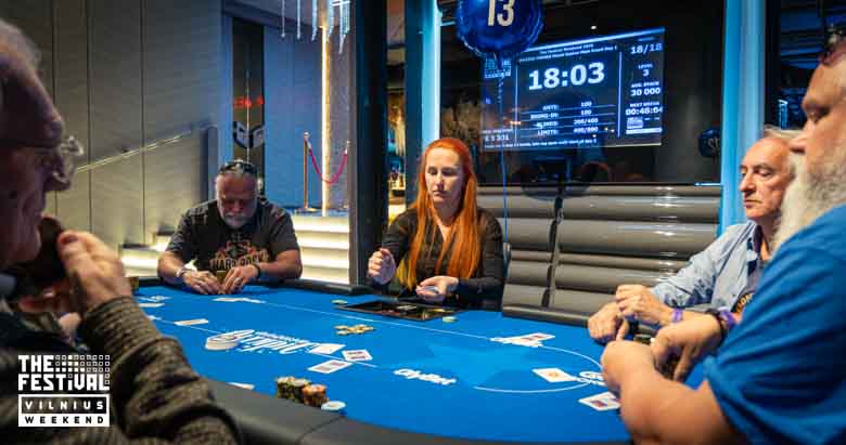 Poker action during the Mixed Games Main Event Torses Day 1 at The Festival Weekend Vilnius