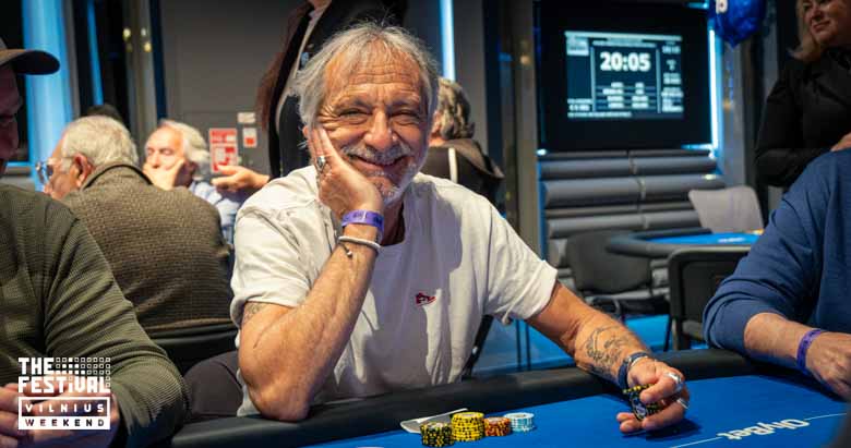 Fabio Angelo Bianchi playing the Mixed Games Main Event Torses Day 1 at The Festival Weekend Vilnius