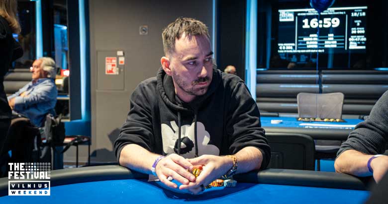Toomas Samuel Maekikokko playing the Mixed Games Main Event Torses Day 1 at The Festival Weekend Vilnius