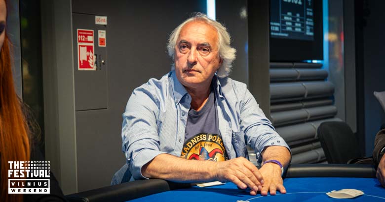 Umberto Carlo Ghislandi playing the Mixed Games Main Event Torses Day 1 at The Festival Weekend Vilnius