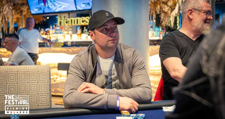 KO Tomas Mozeiko playing the NLH Big Bounty at The Festival Weekend Vilnius