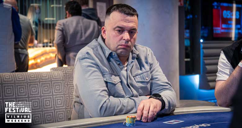 Freezeout Andrii Moskalov playing the NLH at The Festival Weekend Vilnius