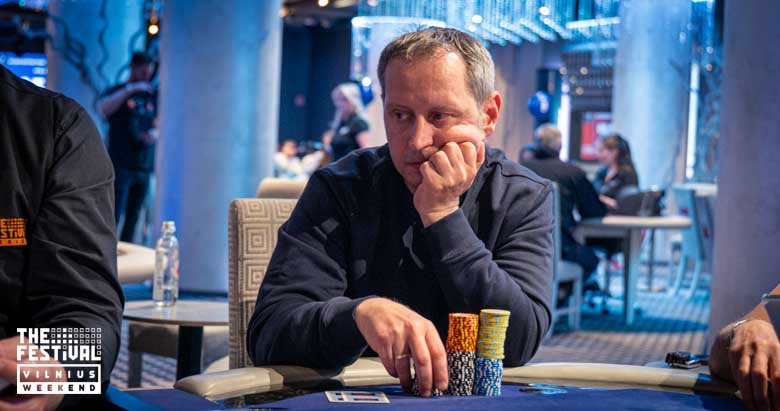 Freezeout Andrius Dubietis playing the NLH at The Festival Weekend Vilnius