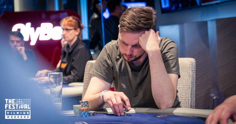 Freezeout Dominykas Krivickas playing the NLH at The Festival Weekend Vilnius