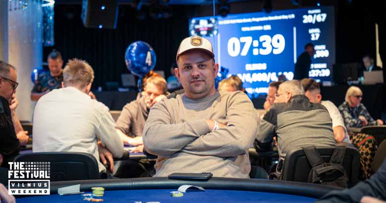 Freezeout Melvin Schroen playing the NLH at The Festival Weekend Vilnius
