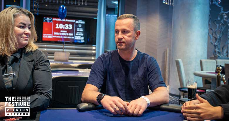 Freezeout Vaidas Daunaravicius playing the NLH at The Festival Weekend Vilnius