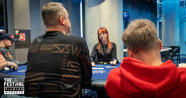 Poker action during the NLH Main Event Pko Day 1B at The Festival Weekend Vilnius
