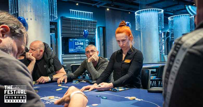 Poker action during the NLH Main Event Pko Day 1B at The Festival Weekend Vilnius