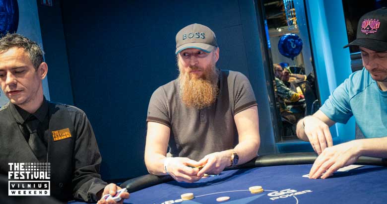 Arturas Subbotinas playing the NLH Main Event Pko Day 1B at The Festival Weekend Vilnius