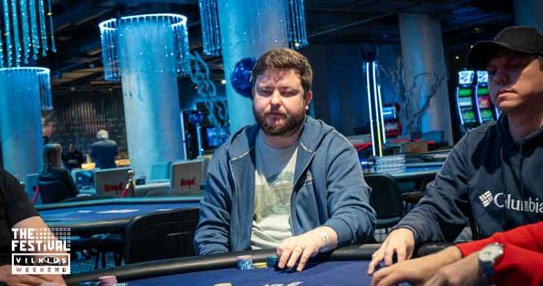 Egidijus Matonis playing the NLH Main Event Pko Day 1B at The Festival Weekend Vilnius