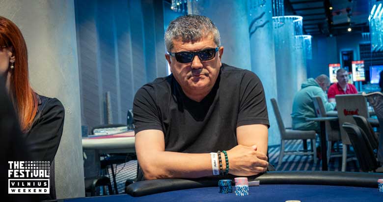Ismail Hakki Tas playing the NLH Main Event Pko Day 1B at The Festival Weekend Vilnius