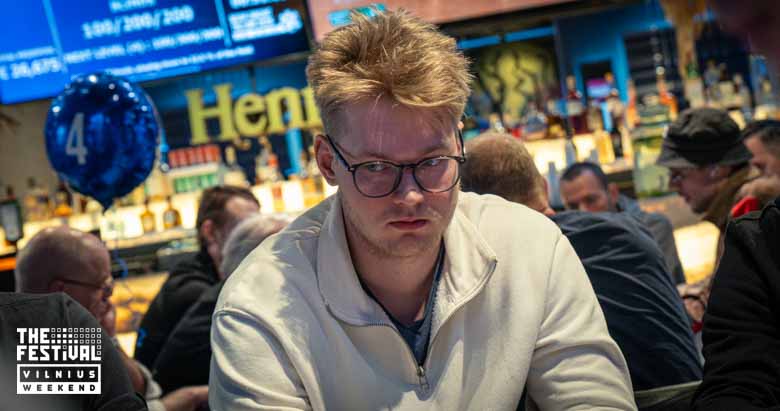 Robert Montell playing the NLH Main Event Pko Day 1B at The Festival Weekend Vilnius