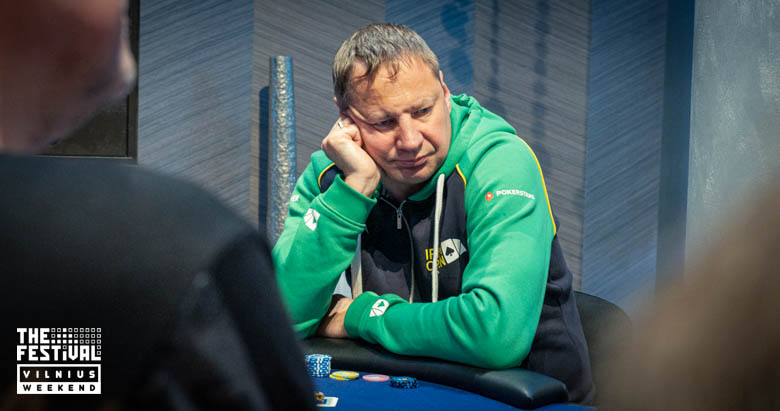 Ruben Rahumagi playing the NLH Main Event Pko Day 1B at The Festival Weekend Vilnius