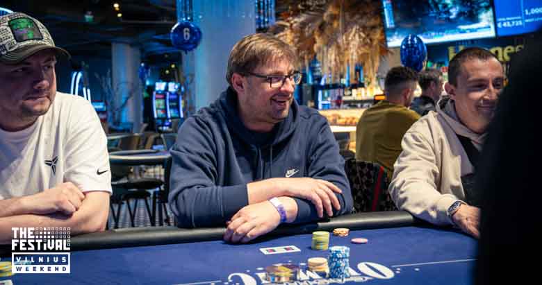 Marius Vilkoncius playing the NLH Main Event Pko Day 1C at The Festival Weekend Vilnius