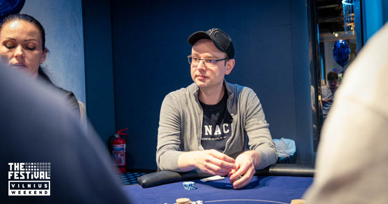 Tomas Kovalenka playing the NLH Main Event Pko Day 1C at The Festival Weekend Vilnius