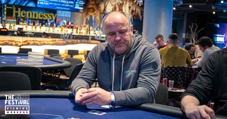 Vladas Burneikis playing the NLH Main Event Pko Day 1C at The Festival Weekend Vilnius